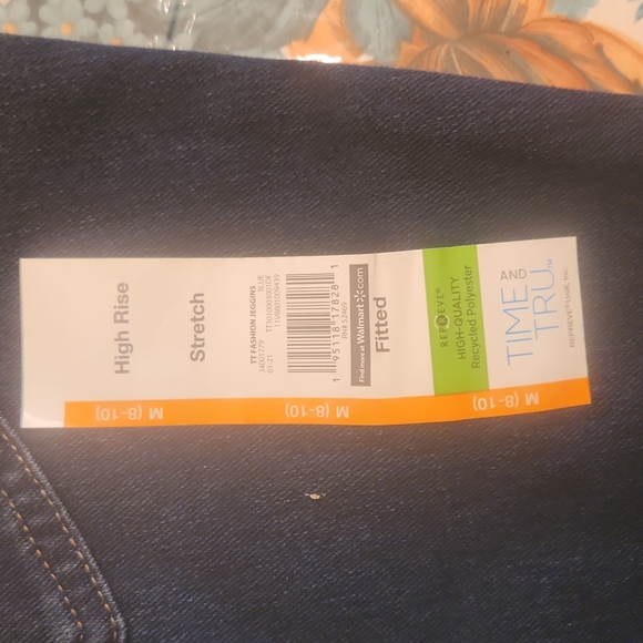 TIME and TRU high rise stretch jeggings fitted - Med sz 8-10 - Picture 5 of 6
